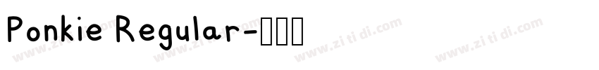 Ponkie Regular字体转换